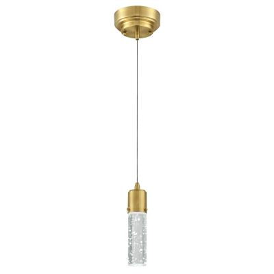 Westinghouse Lighting 6355300 Cava champagne brass mini pendant with bubble glass