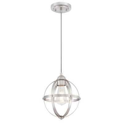 Westinghouse Lighting 6362000 Stella Mira 1 Light 9 inch Brushed Nickel Mini Pendant