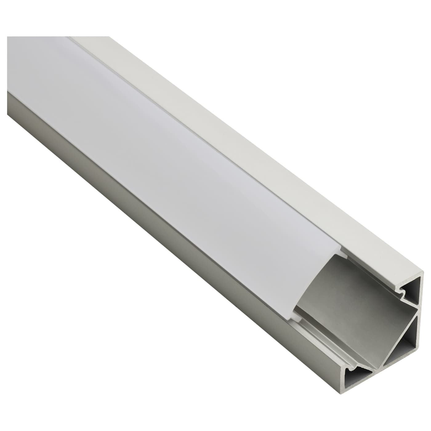 NUVO 64-152 Dimension 16 ft Angled Tape Channel Aluminum Silver
