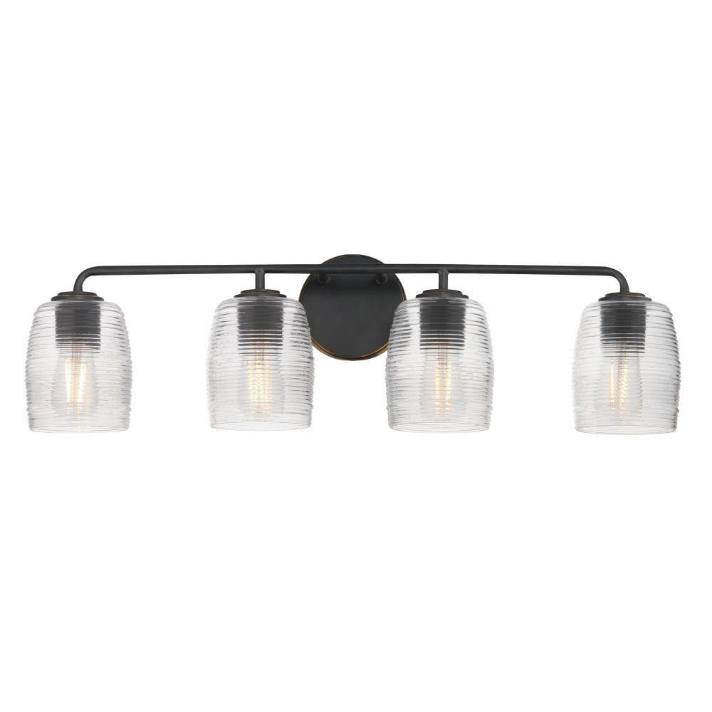 Maxim Lighting 21414CRNAB Honey 4 Light 30.5 inch Natural Aged Brass Bath Vanity Wall Light