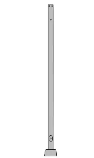 EnvisionLED ENV-SQ-SALM-10FT-4G-AB 10-ft Straight Aluminum Pole, 4-in Square