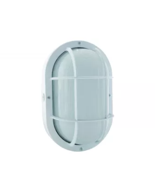 Nuvo 65-113 Single Light 5-1/2" Tall Integrated LED Outdoor Wall Sconce with Glass Guard White Finish