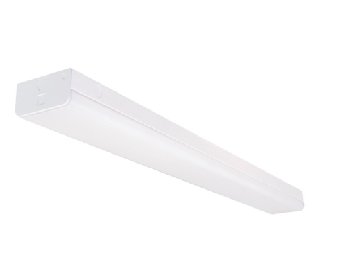 Nuvo 65-1143 Wide LED Strip Light - 4FT - Motion Sensor - 38W - 5000K - 120-277V - White - Knockouts