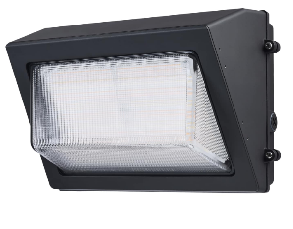 NUVO 65-1501 LED Wall Pack Light 120/100/80 Wattage Selectable LED Wall Pack 3K/4K/5K CCT Selectable 60/90/110 Beam Angle Selectable 120-347 Volt Bronze Finish