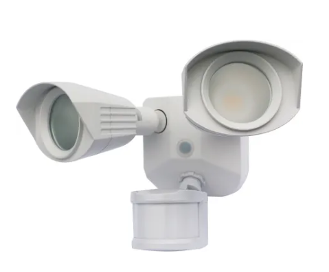 Nuvo 65-217 2 Light 4" Wide LED Commercial Flood Light with 3 lb Product Weight - 4000K White Finish with Motion Sensor