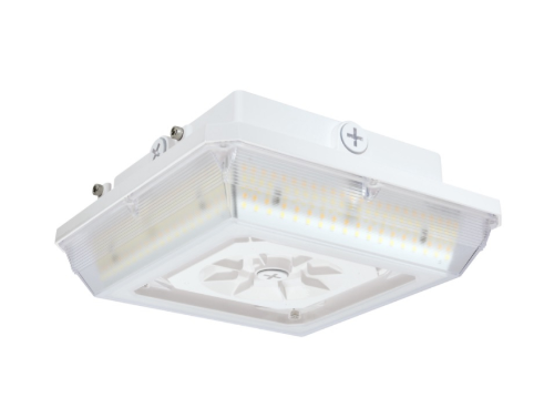 Nuvo 65-635 Square LED Canopy Light - 60 | 75 | 90W - CCT Selectable - 120-277V - White Finish