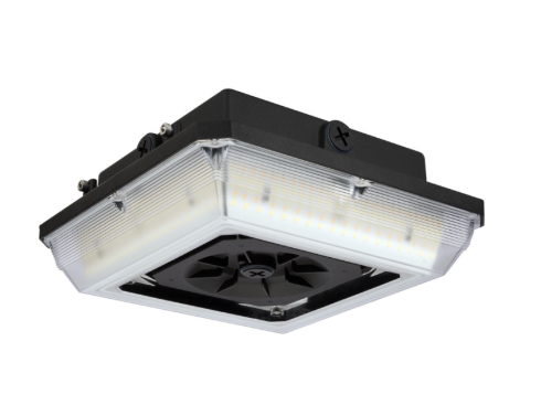Nuvo 65-636 Square LED Canopy Light - 20 | 30 | 45W - CCT Selectable - 120-277V - Bronze Finish