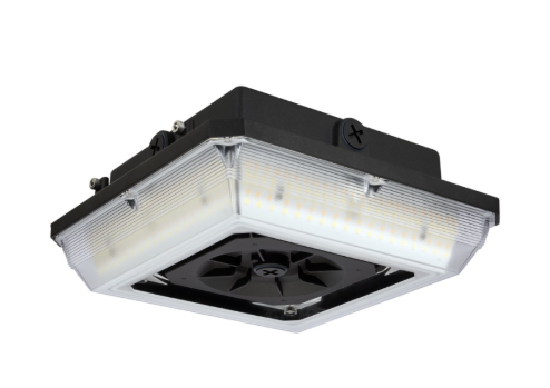 Nuvo 65-637 Square LED Canopy Light - 60 | 75 | 90W - CCT Selectable - 120-277V - Bronze Finish