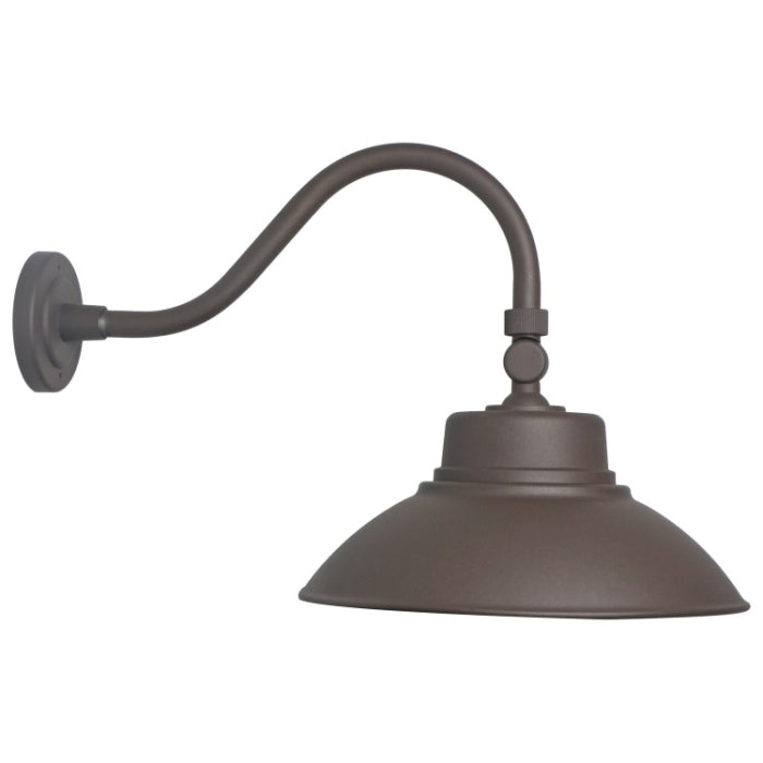 Nuvo 65-662 LED Gooseneck Fixture, Selectable Wattage 30w, 40w, 50w, Multi-Color Temperature, Voltage 120-277V, Bronze, Photocell