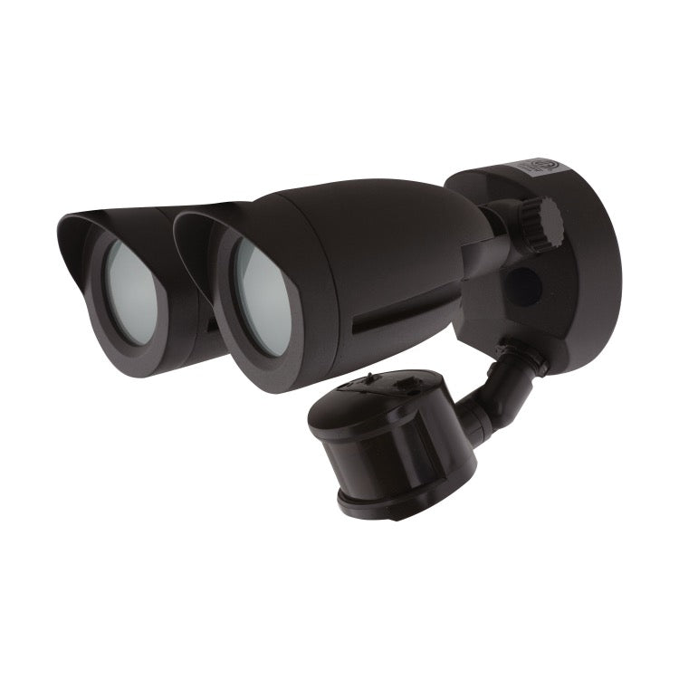 Nuvo 65-719 Dual Head LED Security Light - Motion Sensor - Color Temperature 4000K - Voltage 120V - Bronze Finish