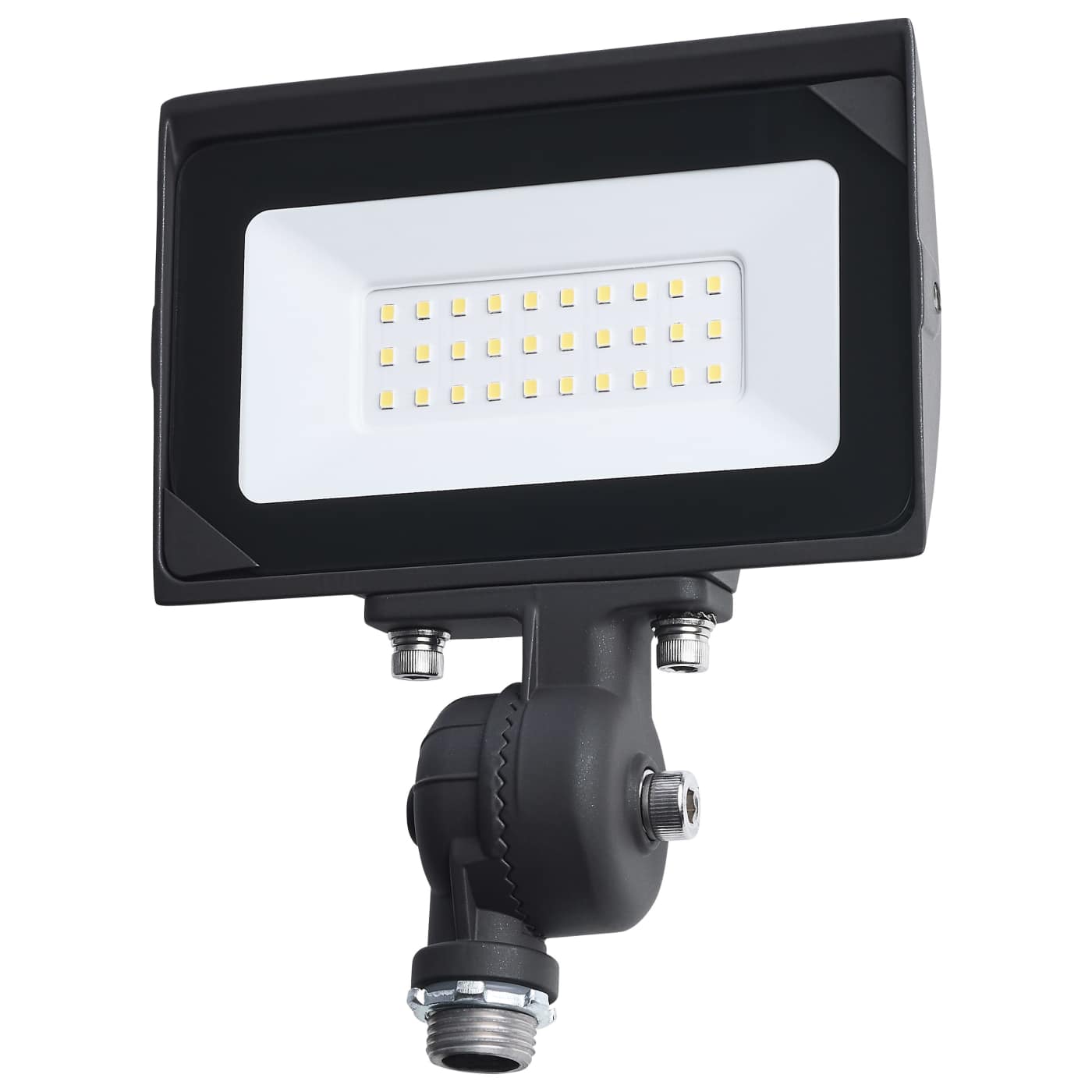 Satco 65-726 LED DOB Tempered Glass Flood Light - CCT: 5000K - 15W - Finish: Bronze
