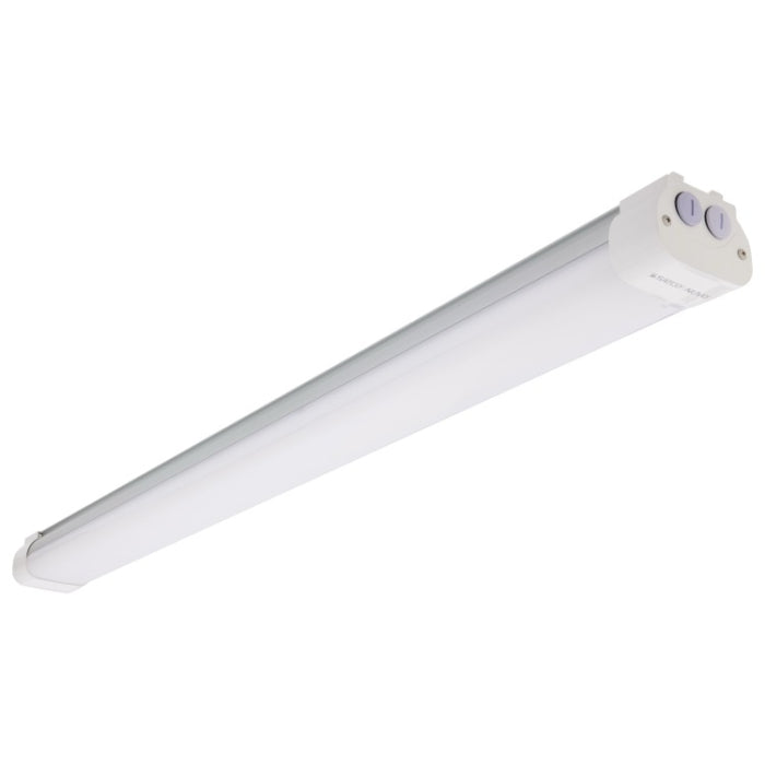 Nuvo 65-833R1 4' LED Tri-Proof Linear Fixture, Motion Sensor, Selectable Wattage 40W, 50W, 60W, Multi-Color Temperature, Voltage 120-347V