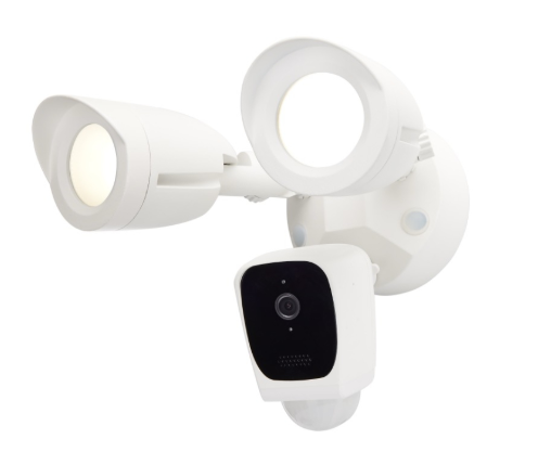 Nuvo 65-900 Bullet Outdoor SMART LED Security Light with Camera - Starfish Enabled - White - 120-277V