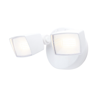 Nuvo 65-995 LED Security Light, Dual Head, Field Selectable, 3000K/4000K/5000K, 2190L-3352L White Finish