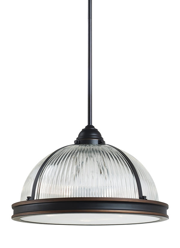 Generation Lighting 65062-715 Pratt Street Prismatic 3 Light 16 inch Autumn Bronze Pendant Ceiling Light