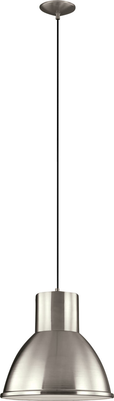Generation Lighting 6517401EN3-962 Division Street 1 Light 15 inch Brushed Nickel Pendant Ceiling Light