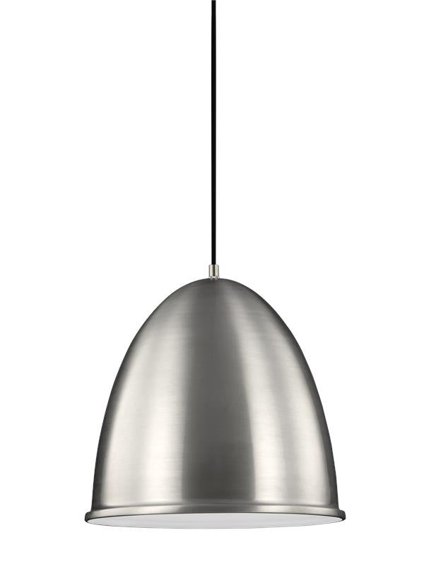 Generation Lighting 6525401EN3-04 Hudson Street satin aluminum pendant ceiling light