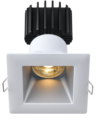 Lotus LED Lights L3F-SDW-AZ-LW24-1895 Tangra 3" Fixed Square Deep Regressed Wide Alzak Trim, Lens White, Beam Angle 24°, Color Temperature DTW 30K to 18K, CRI95