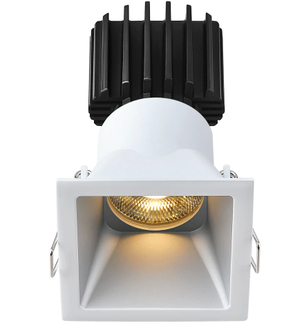 Lotus LED Lights L3F-SDT-AZ-RS20-5C98 Tangra 3" Fixed Square Deep Regressed Thin Alzak Trim, Reflector Semi Frosted Glass, Beam Angle 20°, Multi-Color Temperature, CRI98