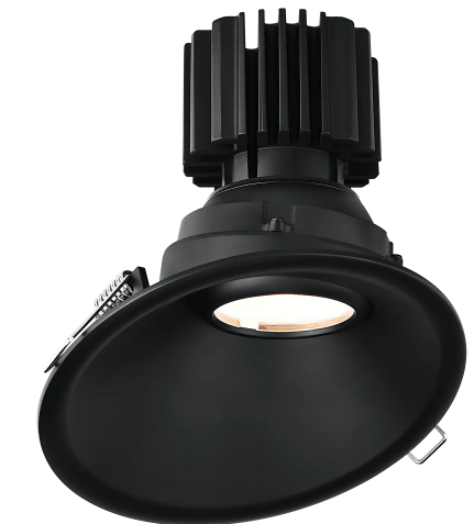Lotus LED Lights L3G-RST-BK Trim for Tangra 3" Gimbal Round Sloped Thin, Black Finish
