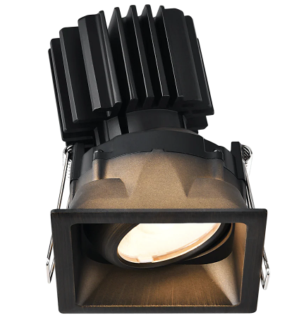 Lotus LED Lights L3G-SRT-BR Tangra 3" Gimbal Square Recessed Thin Trim, Bronze Finish