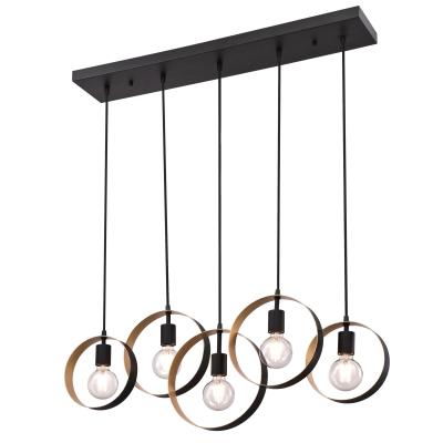 Westinghouse Lighting 6575700 Olympus 5 light matte black and textured gold chandelier ceiling light