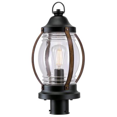 Westinghouse Lighting 6578800 Canyon outdoor post light in textured black and barnwood