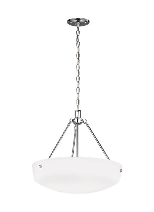 Generation Lighting Kerrville 3 light chrome pendant ceiling light