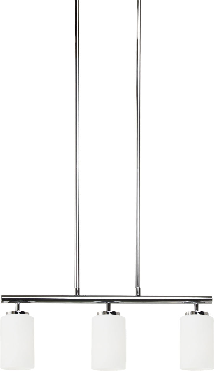 Generation Lighting 66160EN3-05 Oslo 3 Light Chrome Linear Chandelier Ceiling Light