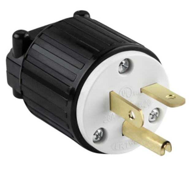 Enerlites 66210-BK 20A Straight Blade Plug, 5-20P