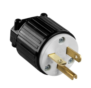 Enerlites 66230-BK 15A Straight Blade Plug, 6-20P