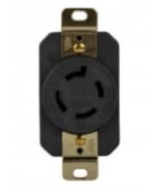 Enerlites 66602-BK Industrial Grade Locking Receptacle 20A 120/208V 4-Pole 5-Wire Grounding L21-20R, Black Finish