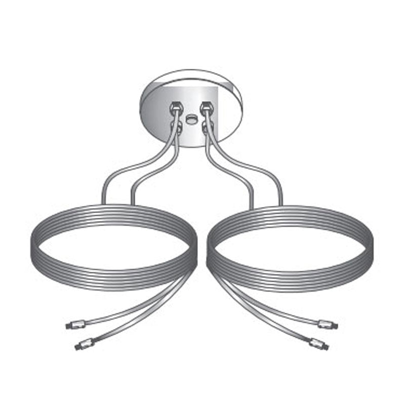 Visual Comfort Modern Collection 700KPCEN4S Kable-Lite 4" Center Power Feed Satin Nickel
