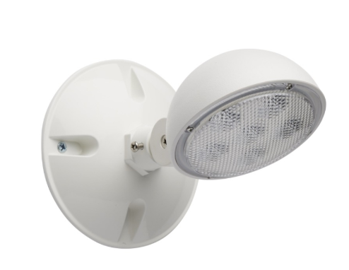 Nuvo 67-136 Remote Emergency Light - Low-Voltage Backup - Single Head - White - Wet Location Rated