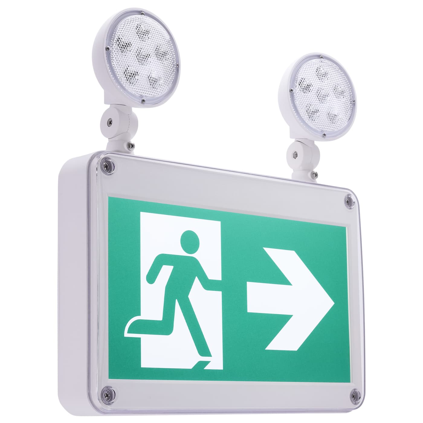 SATCO 67-571 Running Man Green Combo Exit Sign LED 120/347V Wet Location Remote-Capable