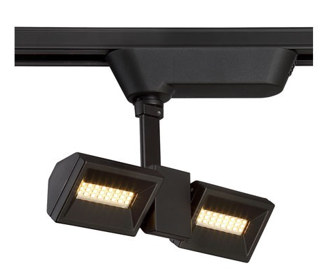 Eurofase Lighting 29672-028 2-Light Modular Track Head, Wattage 10W, Voltage 120V. Lumens 800 lm, Color Temperature 3000K, Black Finish