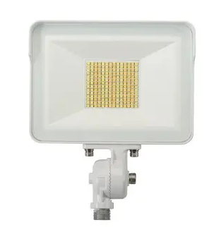 Keystone KT-FLED35-R1A-UNV-8CSB-VDIM-W LED Flood Light w/ Photocell, Wattage 35W. Voltage 120V-277V, Multi-Color Temperature, White
