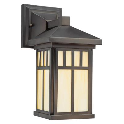 Westinghouse Lighting Burnham 1 light outdoor wall lantern in oil rubbed bronze with honey art glass