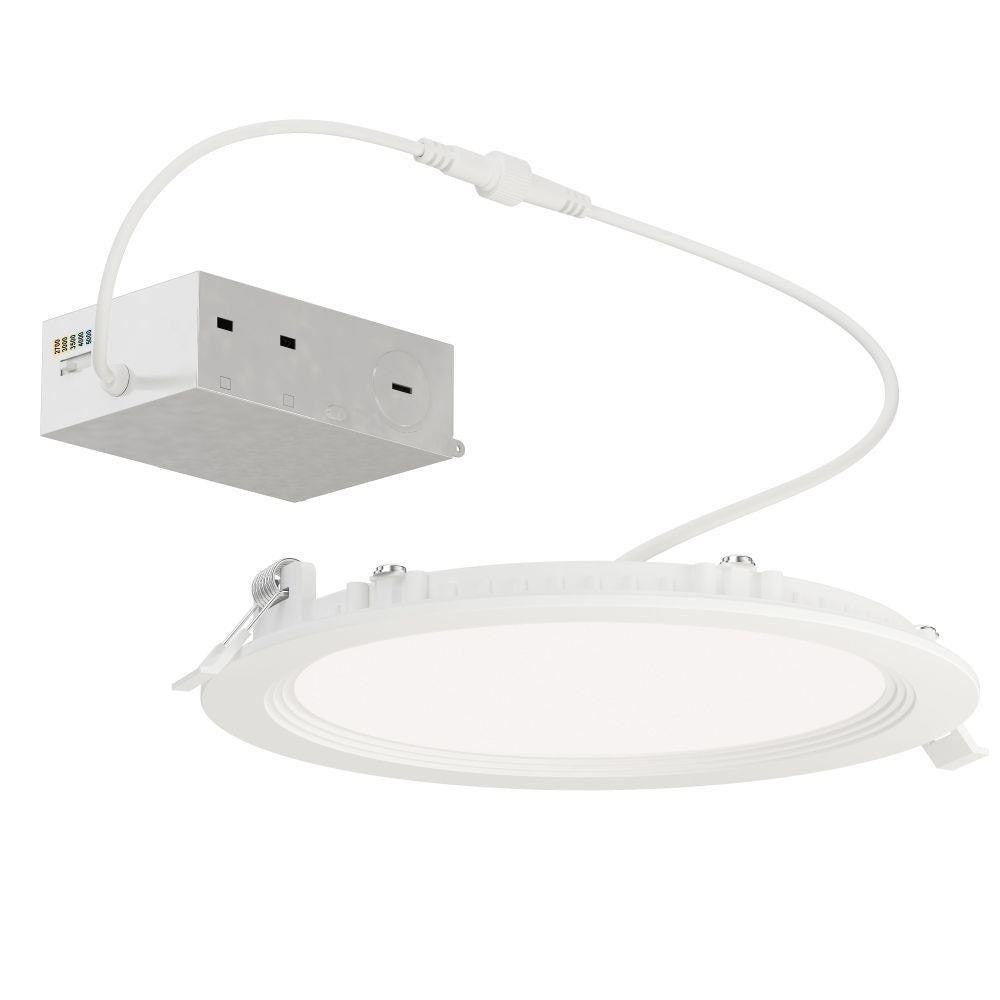Maxim Lighting 67727WTWT Slim Baffle 1 Light 6.75 inch White LED Flush Mount Ceiling Light with Junction Box