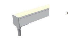Core Lighting LNT65-HW32-IP68BF Bottom Feed 3.4W IP68 Neon Series LED Strip, 32 Power feed length