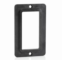 Leviton 3060-E Coverplate, Standard, Single-Gang, Thermoplastic, GFCI/Decora Receptacles, Black Finish