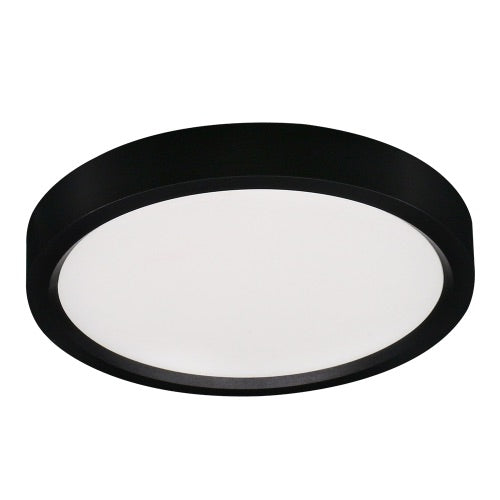 Lotus LED Lights ADS12R9-5CCT-BK 12" Edgelit Disk Led Surface Mount - 22w - 27k / 3k / 35k / 4k / 5k - 120v - Black