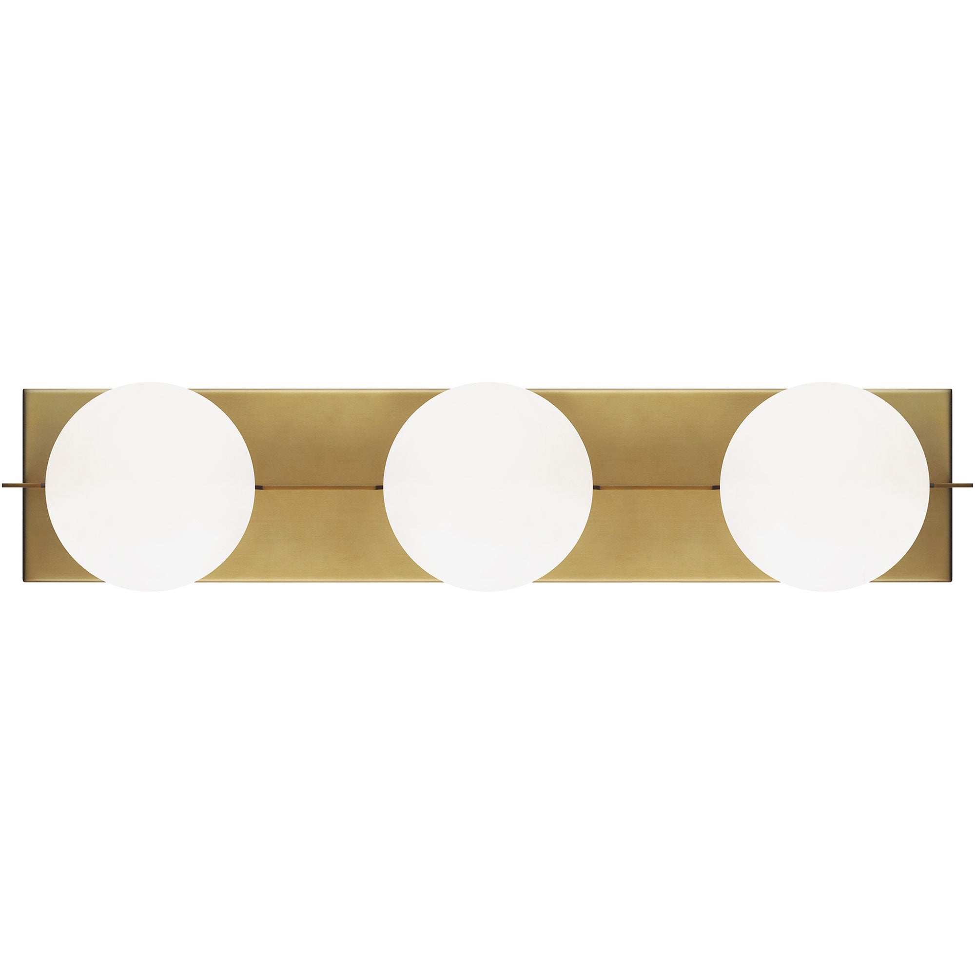 Visual Comfort Architectural 700BCOBL3R Orbel Bathroom Vanity Light, 3-Light, Bulbs Not Included, Aged Brass
