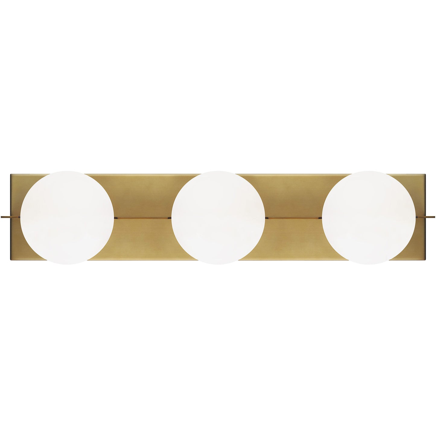 Visual Comfort Architectural 700BCOBL3R Orbel Bathroom Vanity Light, 3-Light, Bulbs Not Included, Aged Brass