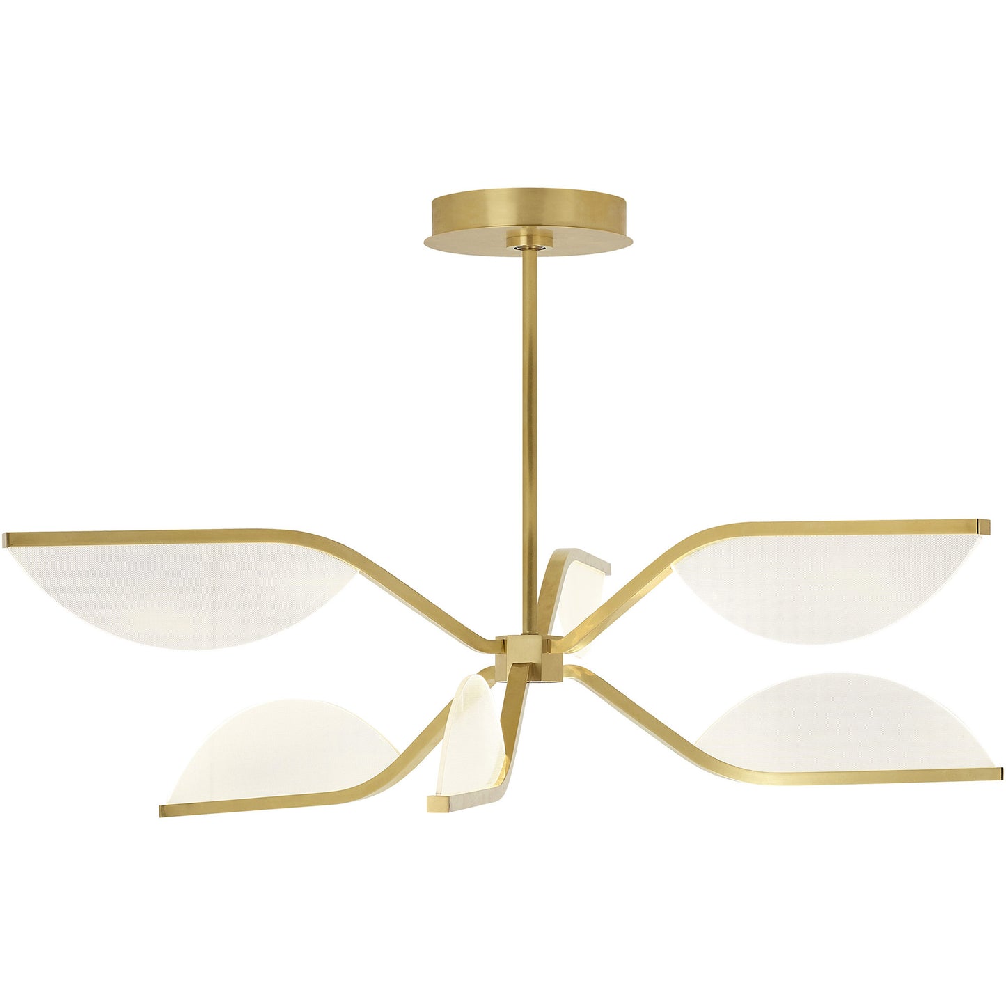 Visual Comfort Architectural 700BLT30NB-LED935 Sean Lavin Belterra LED 29.9 inch Flushmount/Chandelier Ceiling Light, Integrated LED, Color Temperature 3500K, Natural Brass