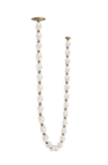 Visual Comfort Architectural 700CLR84NB-LED930R Sean Lavin Collier LED Natural Brass Chandelier Ceiling Light, Integrated LED, 3000K, 28.7W, 120V