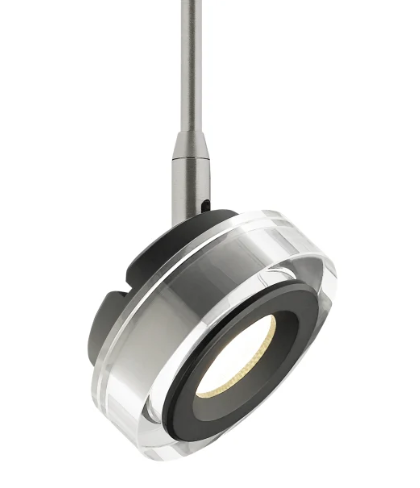 Visual Comfort Architectural 700MPBRM9302014CS 14" Sean Lavin Brim 1 Light 120 Satin Nickel Low-Voltage Track Head Ceiling Light in Monopoint, CCT 3000K, Clear Glass Finish