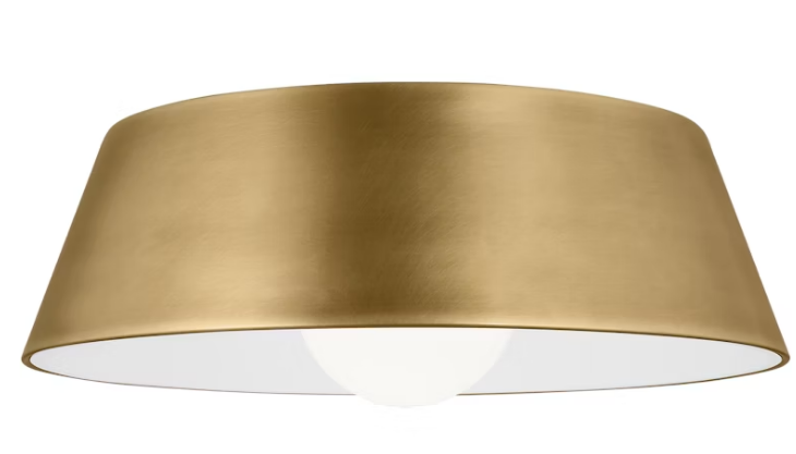 Visual Comfort Architectural 700FMJNIBR-LED930 17 Inches Joni LED Plated Brass Flush Mount Ceiling Light