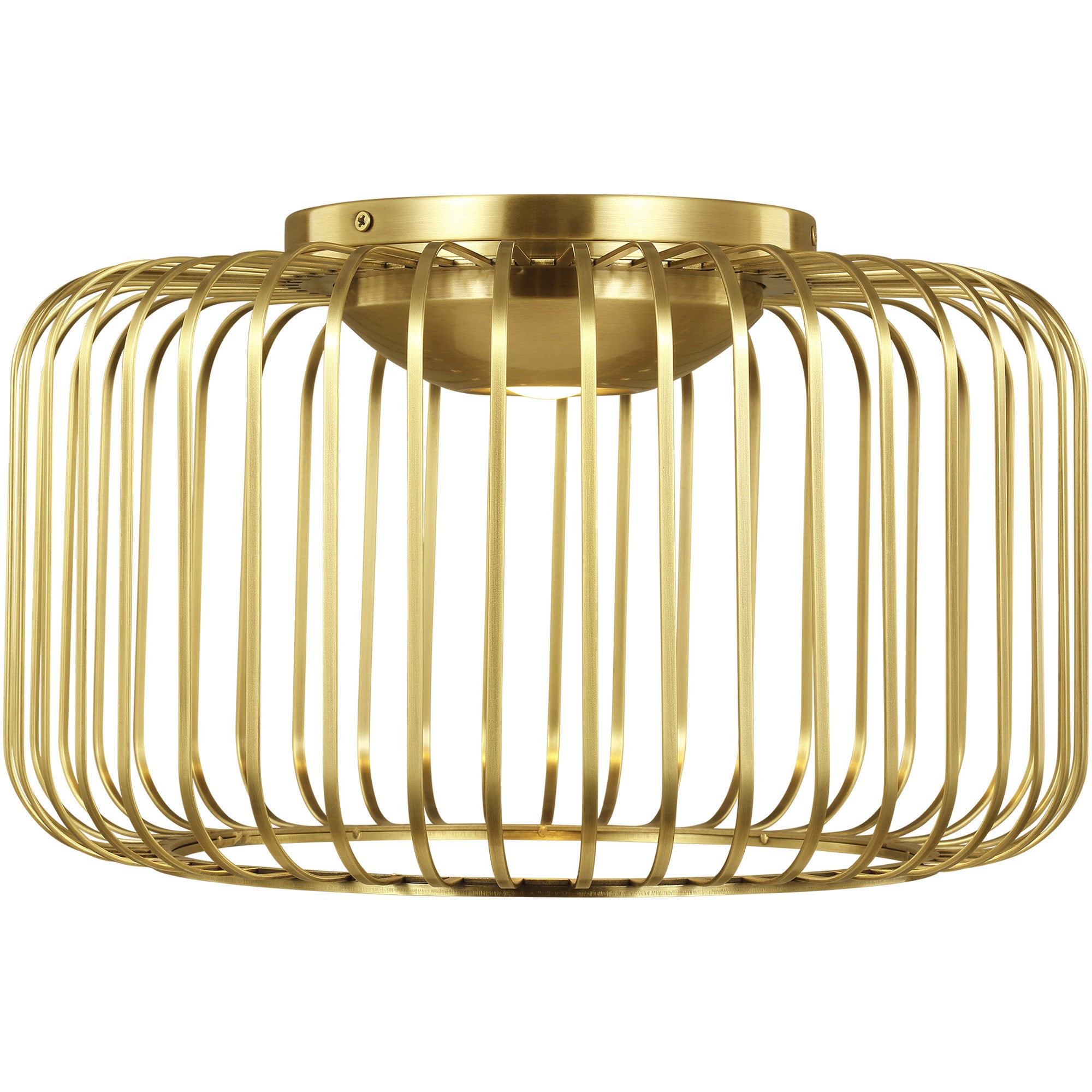 Visual Comfort Architectural 700FMKAI15BR-LED930 Sean Lavin Kai LED 15 inch Plated Brass Flush Mount Ceiling Light in Natural Brass, Integrated LED, 12.5 3000K