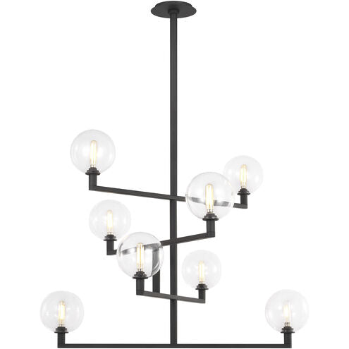 Visual Comfort Architectural 700GMBCB Sean Lavin Gambit 8 Light 31.1 inch Nightshade Black Chandelier Ceiling Light in Incandescent